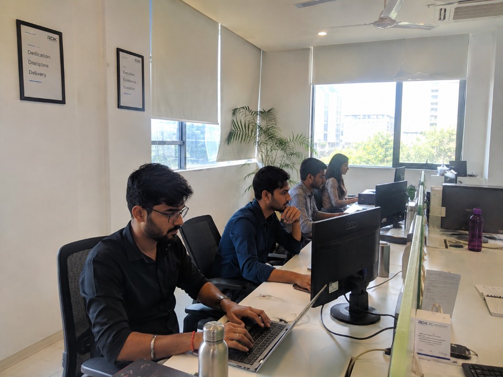 RDK Technologies team working in the office